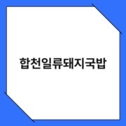 합천일류돼지국밥 합천일류돼지국밥 2