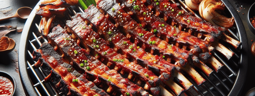 수원 통큰숯불화로갈비, 커다란 갈비판 위에 펼쳐지는 진짜 숯불맛