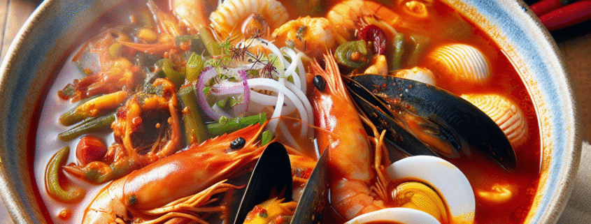 죽전해물탕, 얼큰한 국물에 시원한 바다 향이 가득한 곳