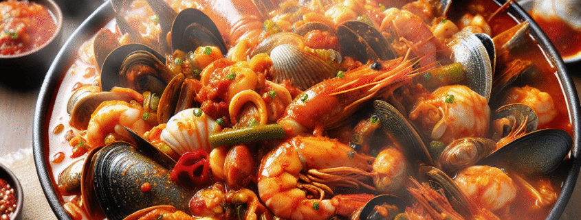 수지해물찜, 신선한 해산물 가득 매콤한 특제 소스의 매력